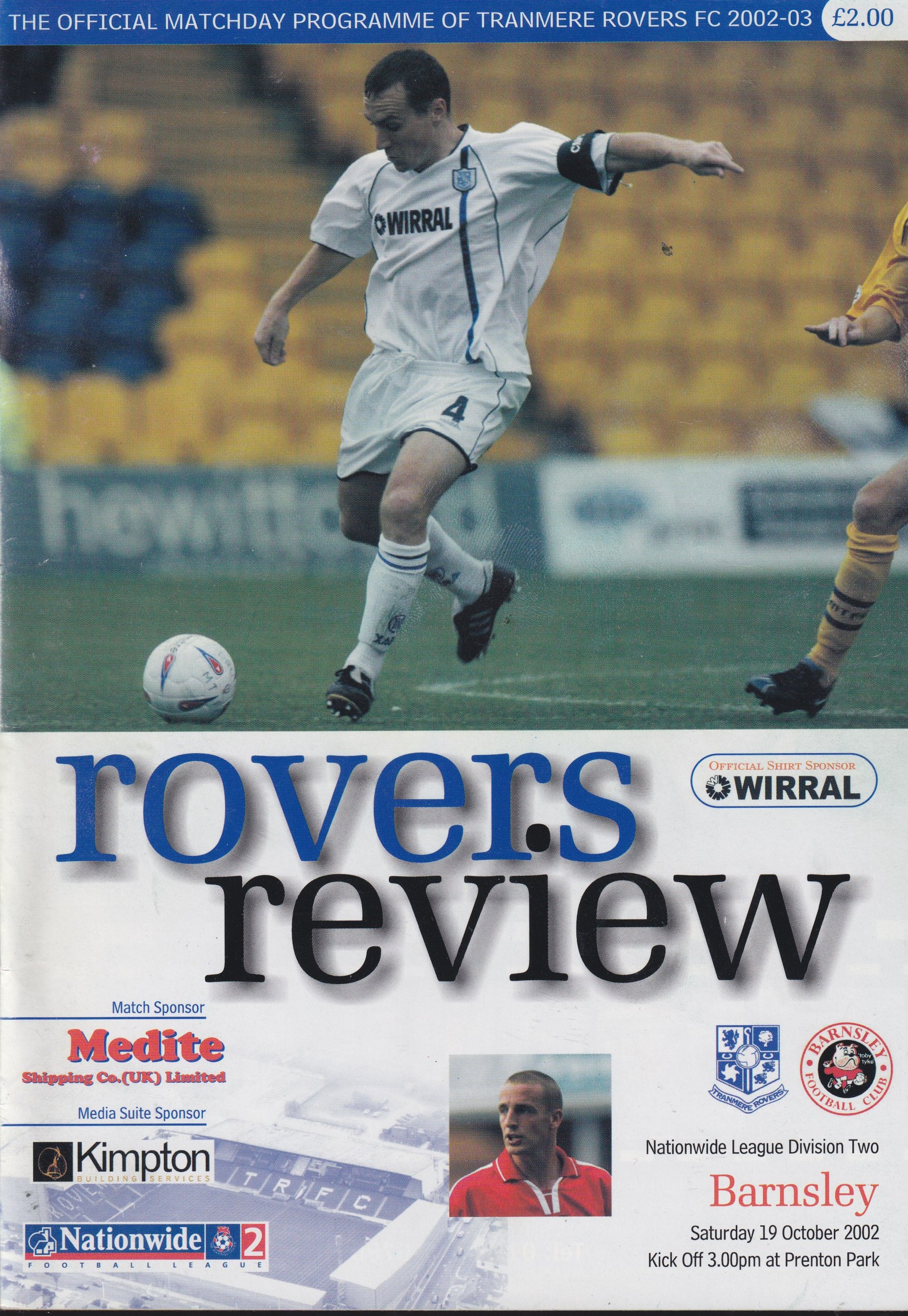 Tranmere Rovers v Barnsley match programme
